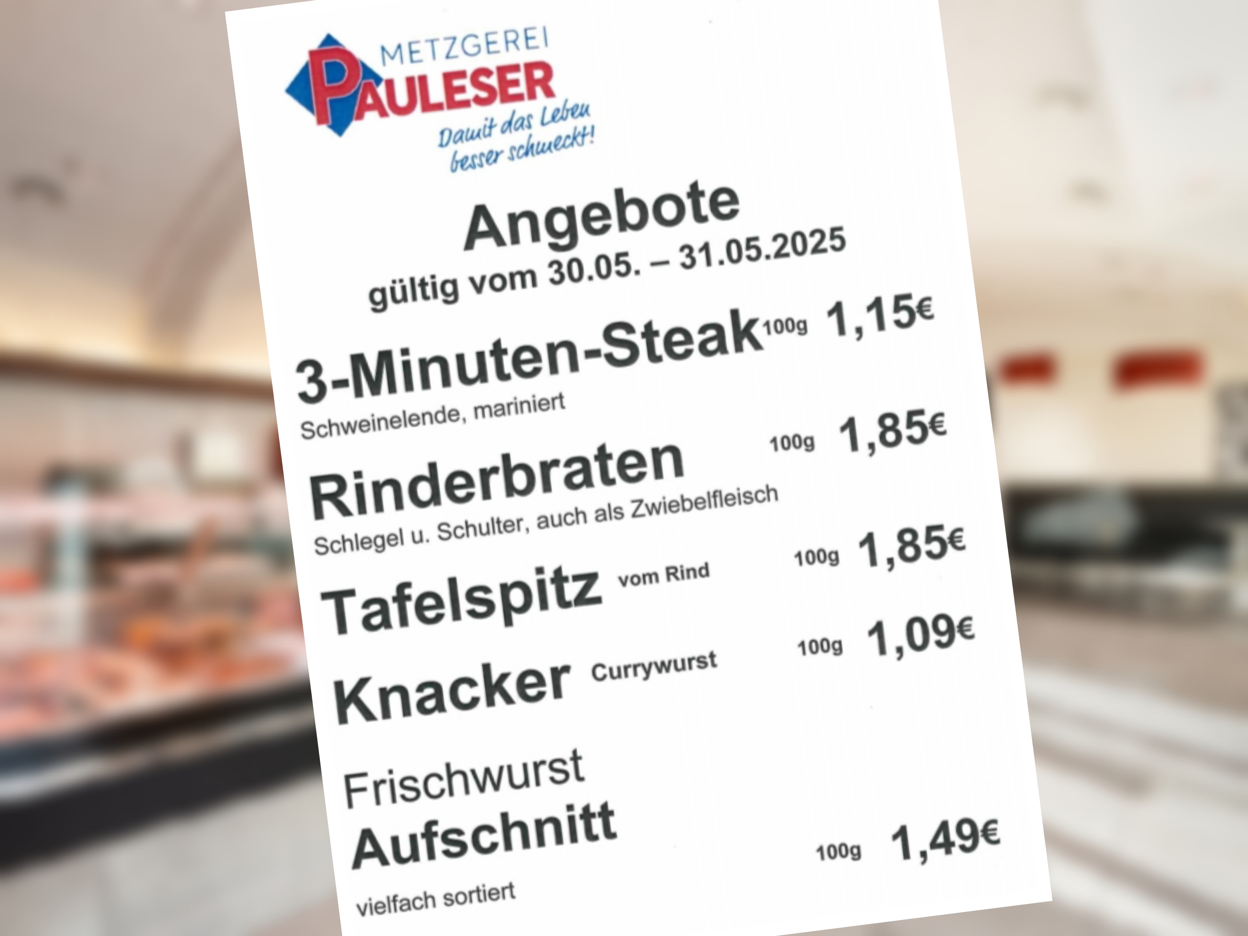 Metzgerei Pauleser - Angebote 