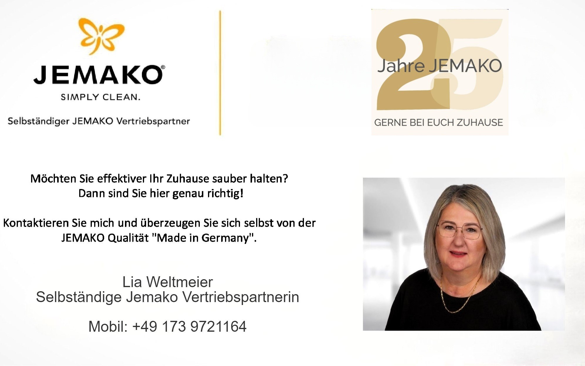 Lia Weltmeier - Selbständige Jemako Vertriebspartnerin 