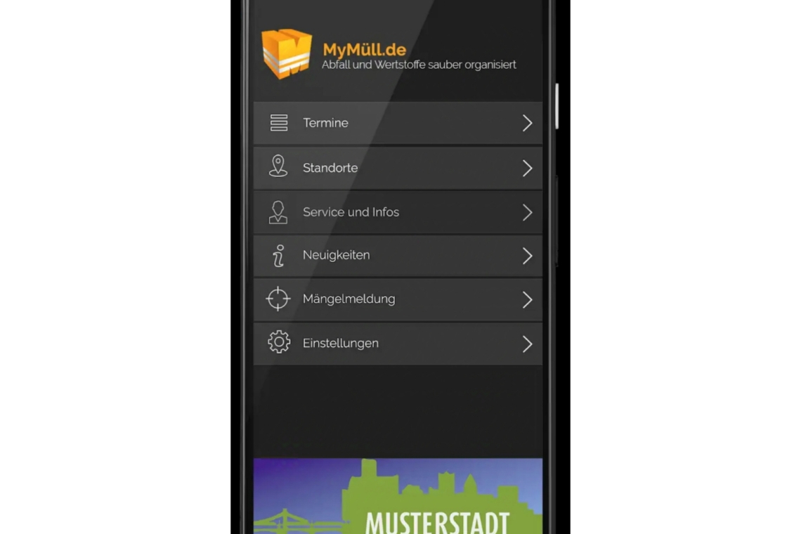Umstellung digitaler Müllabfuhrplan