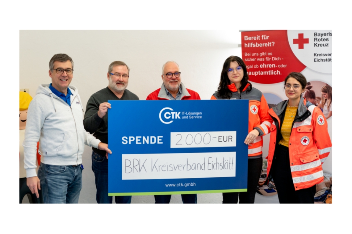 CTK unterstützt die Jugendbereitschaft des BRK-Kreisverbands Eichstätt mit großzügiger Spende 