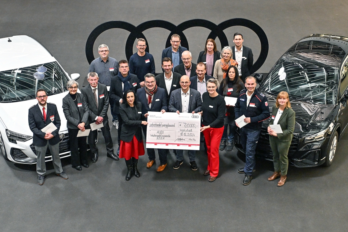 720.000 Euro für die Region spendet Audi Belegschaft an soziale Organisationen  