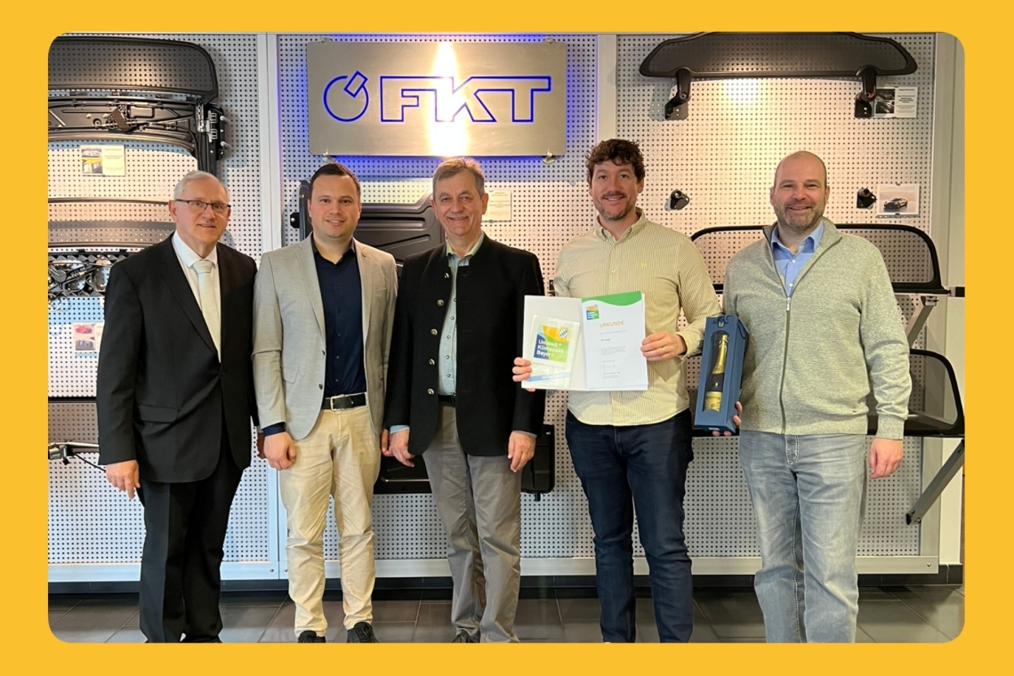 Verleihung der Urkunde „Umwelt- und Klimapakt Bayern“ an die FKT GmbH in Pförring 