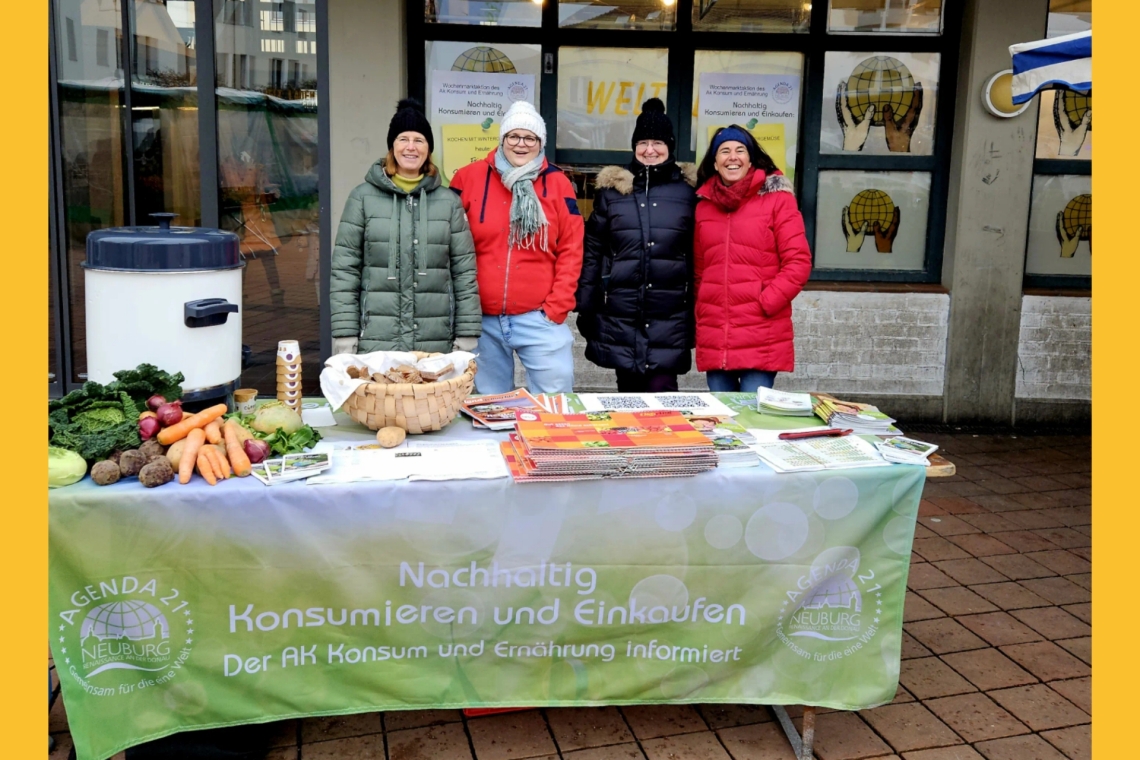 Wild- und Frühlingskräuter am Wochenmarkt Neuburg - Infostand der Lokalen Agenda 21 