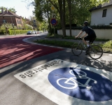 Gut sichtbare Fahrradstraßen