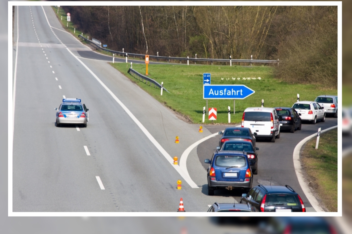 A9 Sperre in der Nacht 