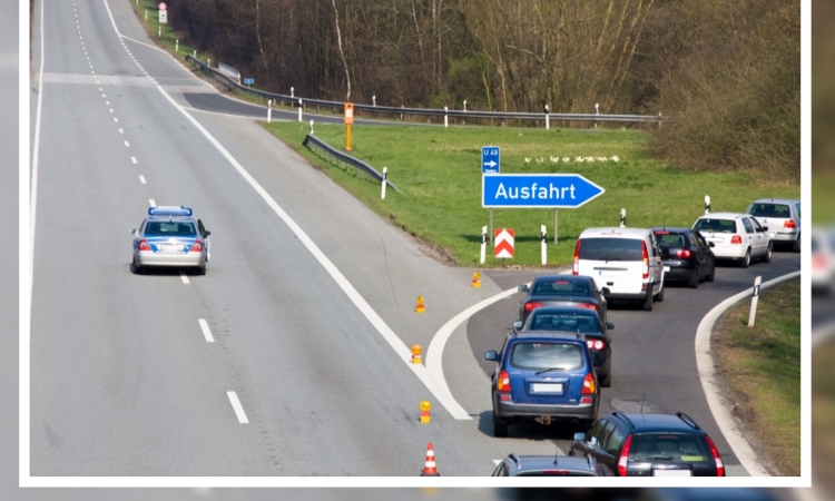 A9 Sperre in der Nacht 