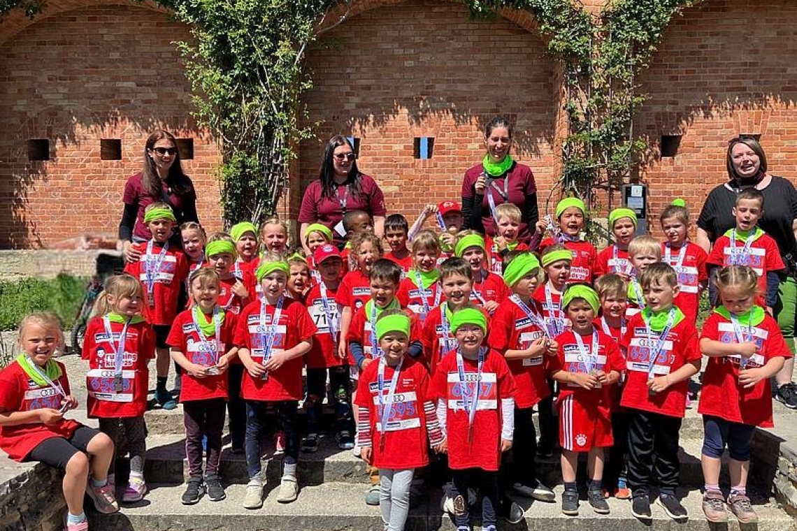 Mit kleinen Schritten ganz groß: Schutzengel-Kinder beim „Running Kids“-Lauf 
