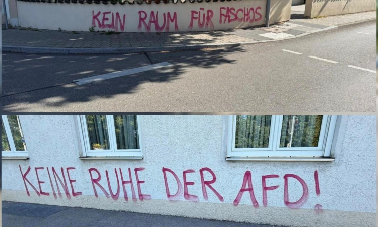 Gaststätte Treffer in Ingolstadt mit Parolen besprüht